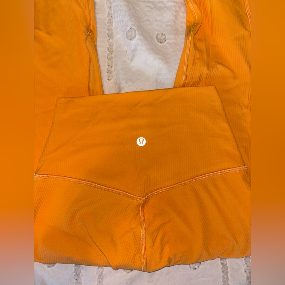 Lululemon Align legging- ribbed 25”- Mango Dream orange
